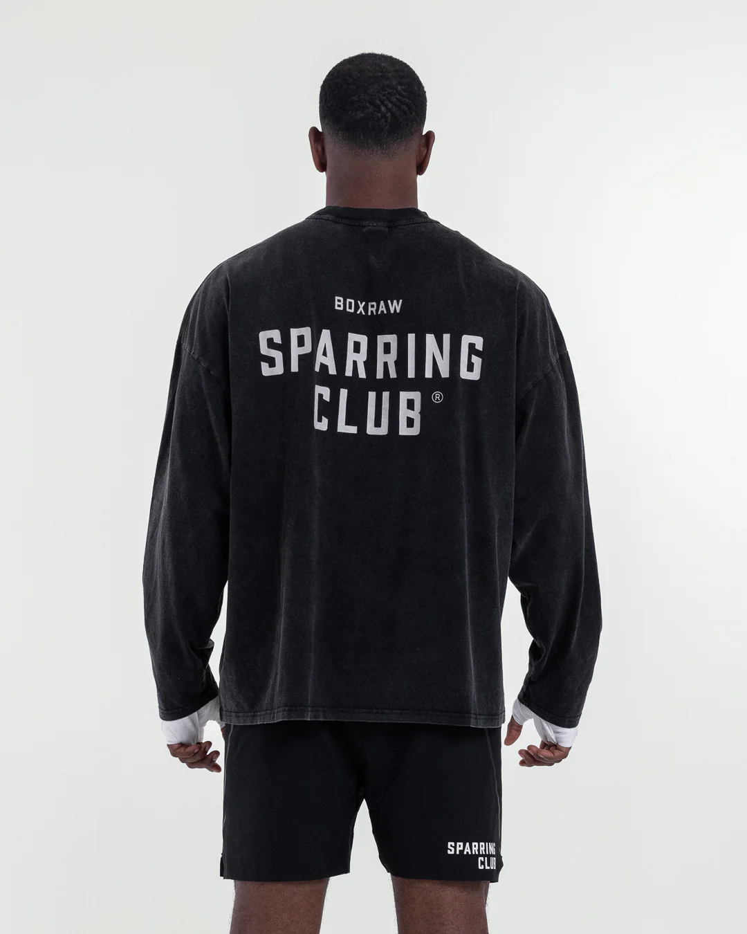 Sparring Club Long Sleeve T-Shirt - Washed Black