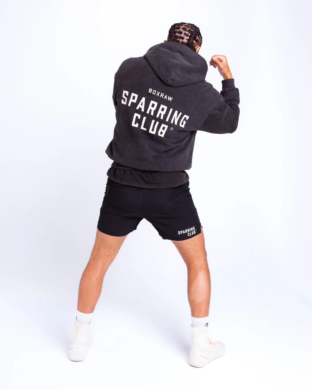 Sparring Club Oversized Hoodie - Washed Black - Image 3