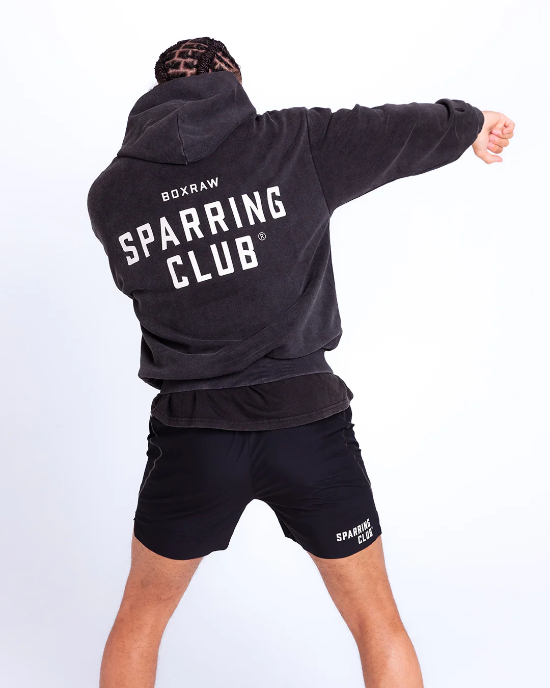 Sparring Club Oversized Hoodie - Washed Black - Image 6