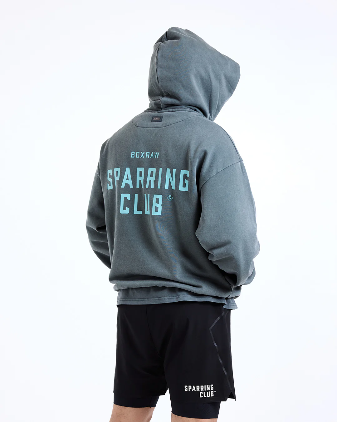 Sparring Club Oversized Hoodie - Washed Charcoal - Image 7