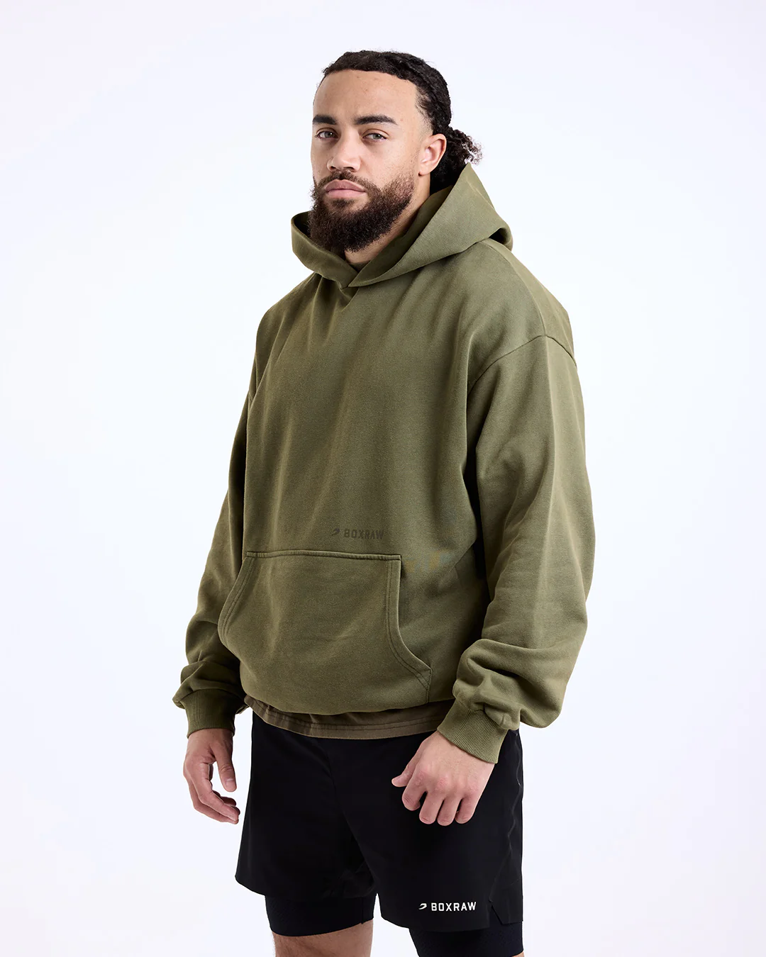 Sparring Club Oversized Hoodie - Washed Olive - Image 4
