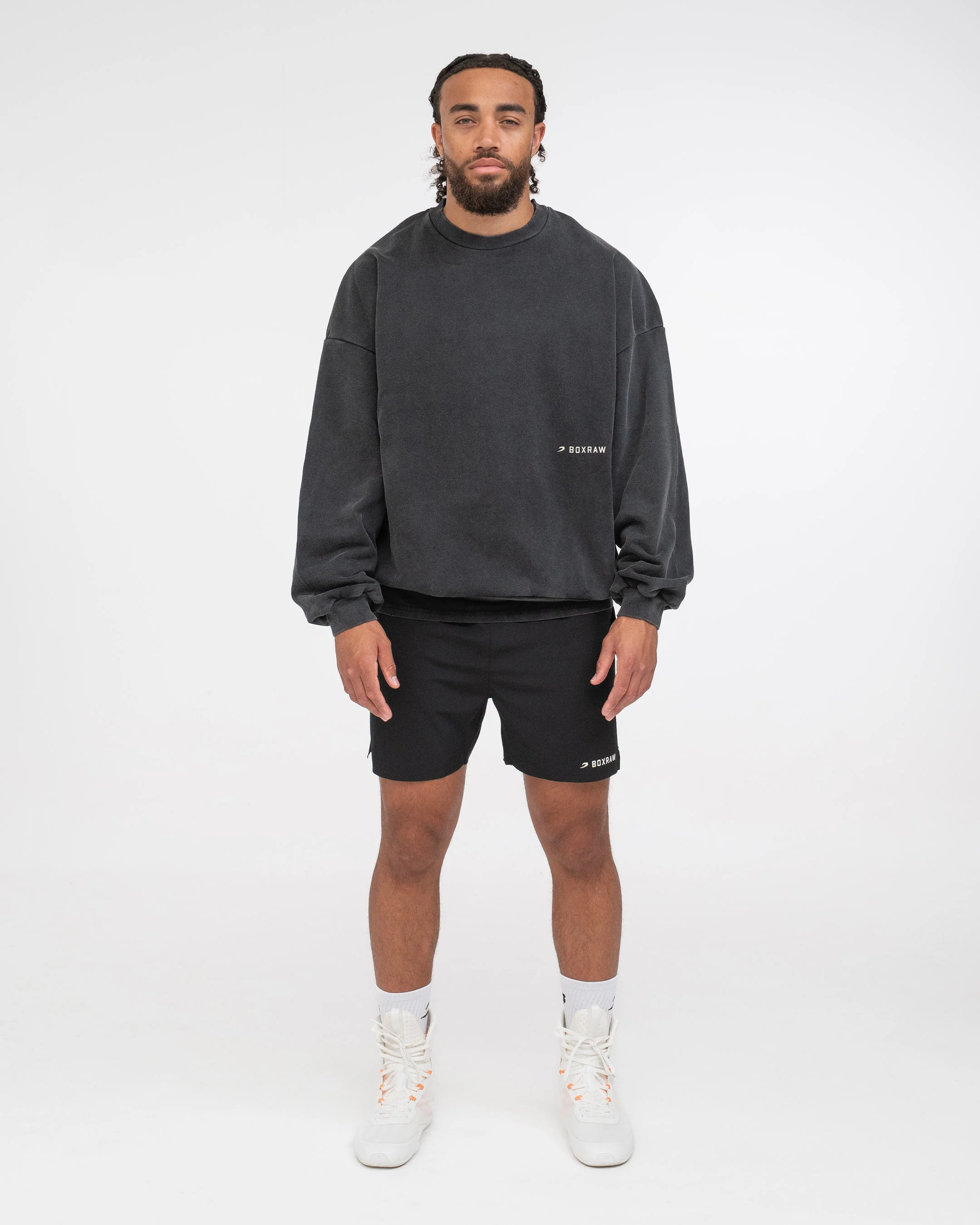 Sparring Club Oversized Sweatshirt - Washed Black - Image 2
