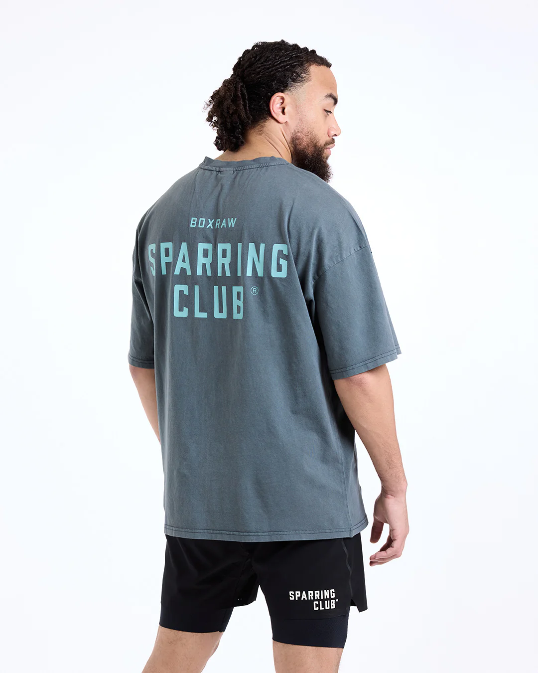 Sparring Club Oversized T-Shirt - Washed Charcoal - Image 5