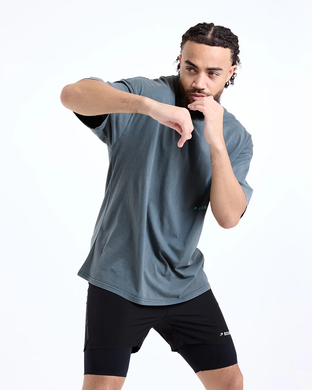 Sparring Club Oversized T-Shirt - Washed Charcoal - Image 6
