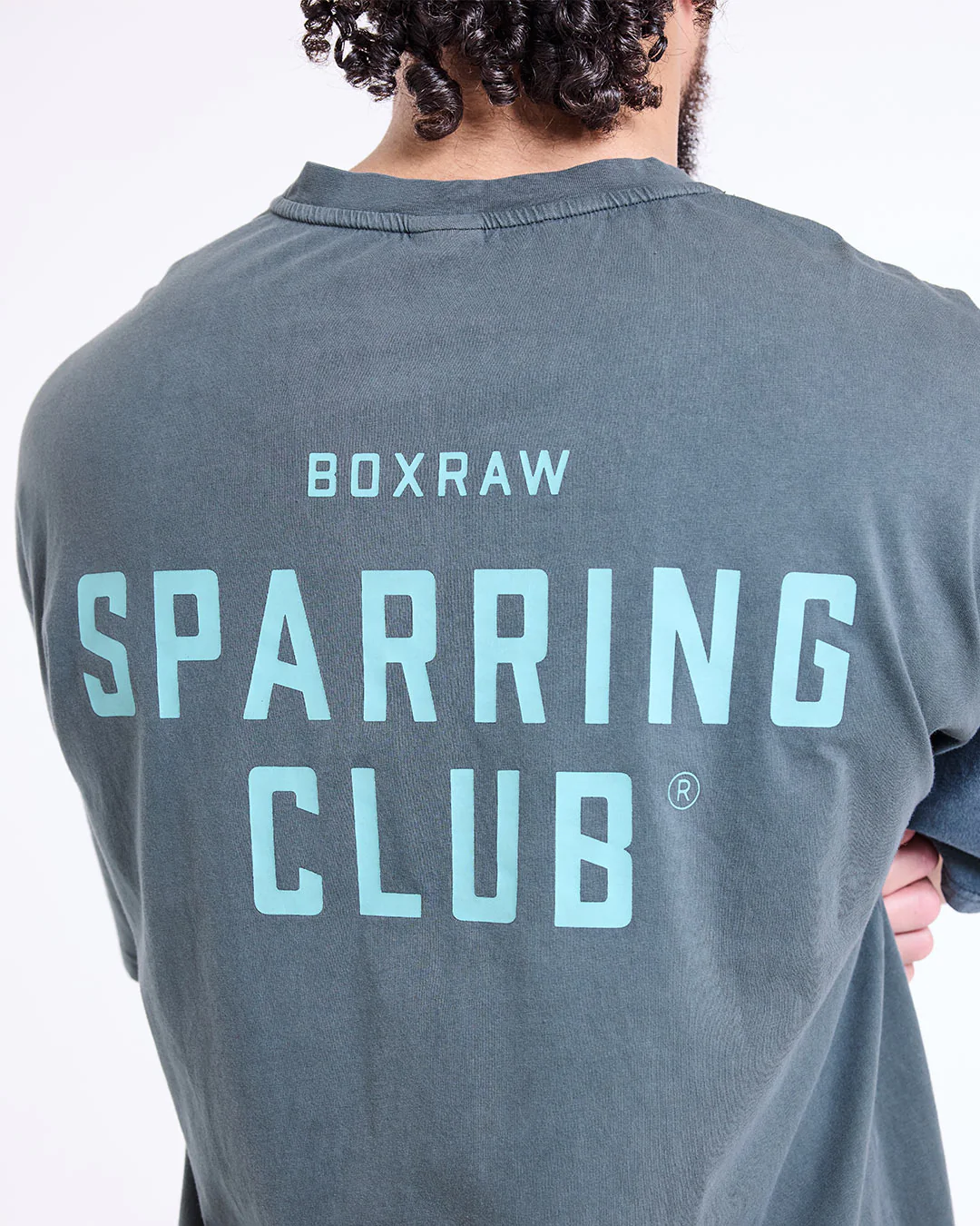 Sparring Club Oversized T-Shirt - Washed Charcoal - Image 9