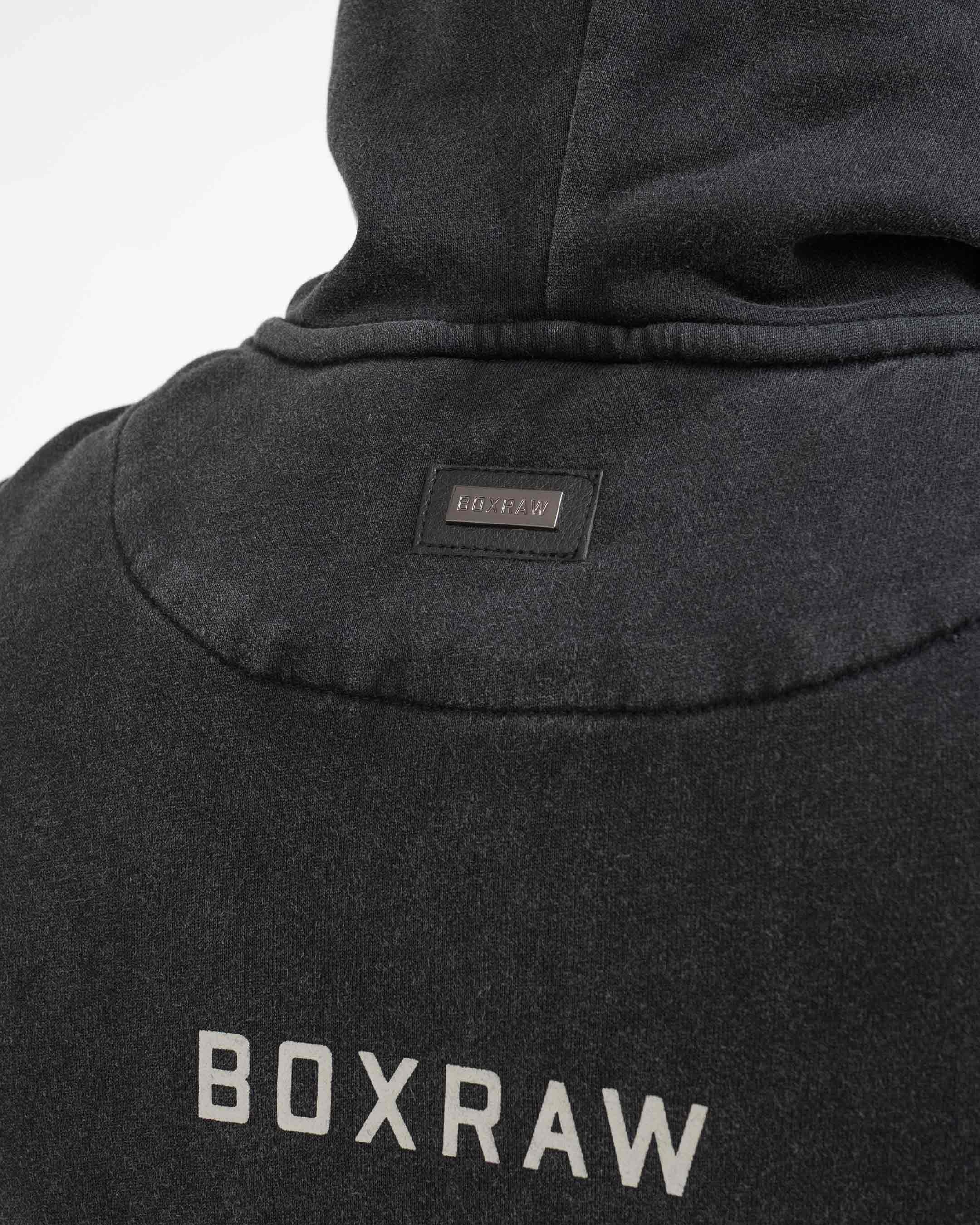 Sparring Club Oversized Zip Up Hoodie - Washed Black - Image 8