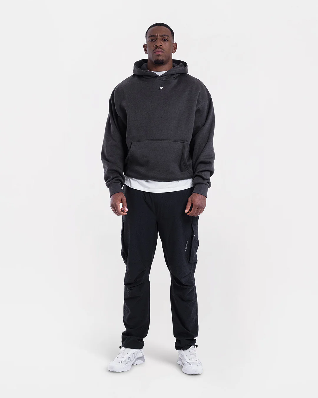 Strike Oversized Hoodie - Dark Grey - Image 10