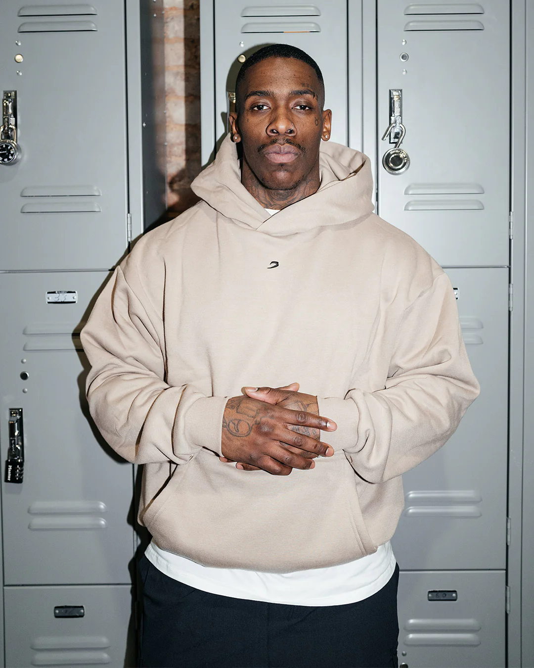 Strike Oversized Hoodie - Stone - Image 3