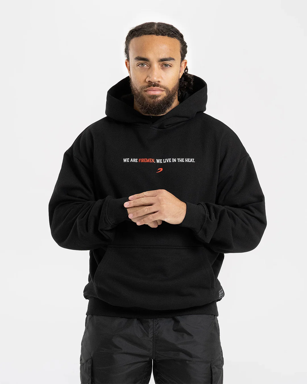 Teddy Atlas Firemen Oversized Hoodie - Black - Image 4