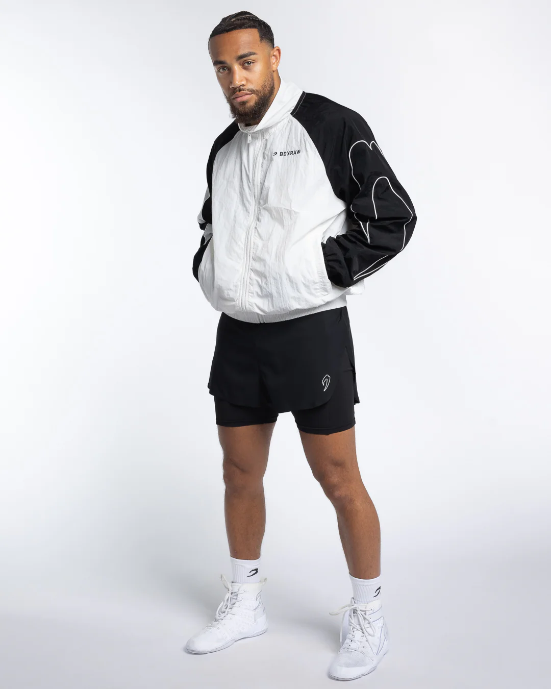 Tunero Track Jacket - White/Black - Image 13