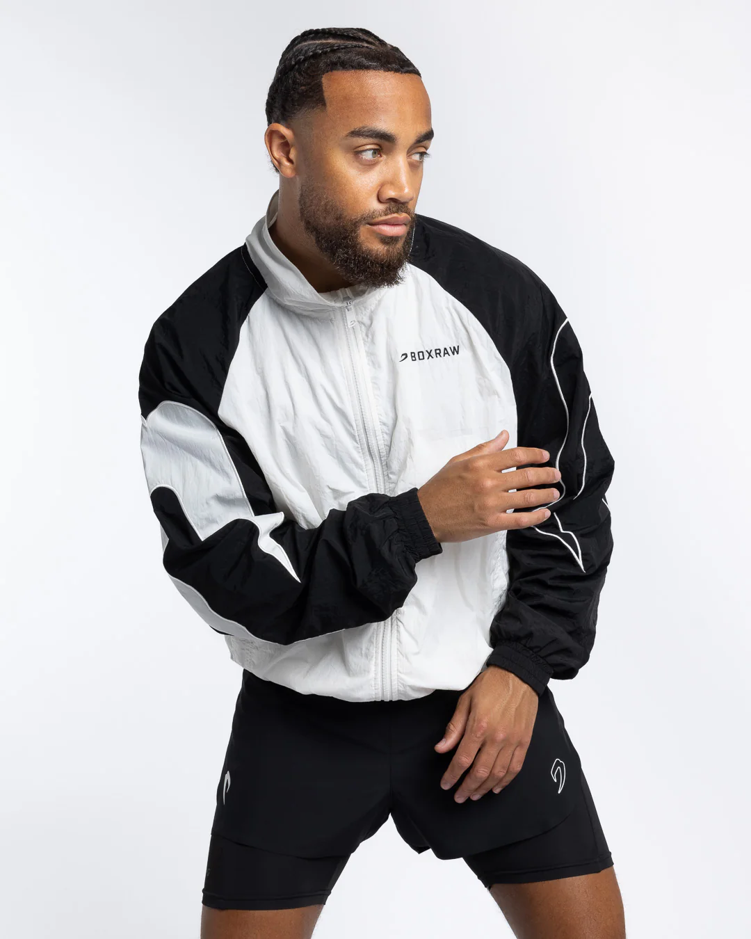 Tunero Track Jacket - White/Black - Image 8