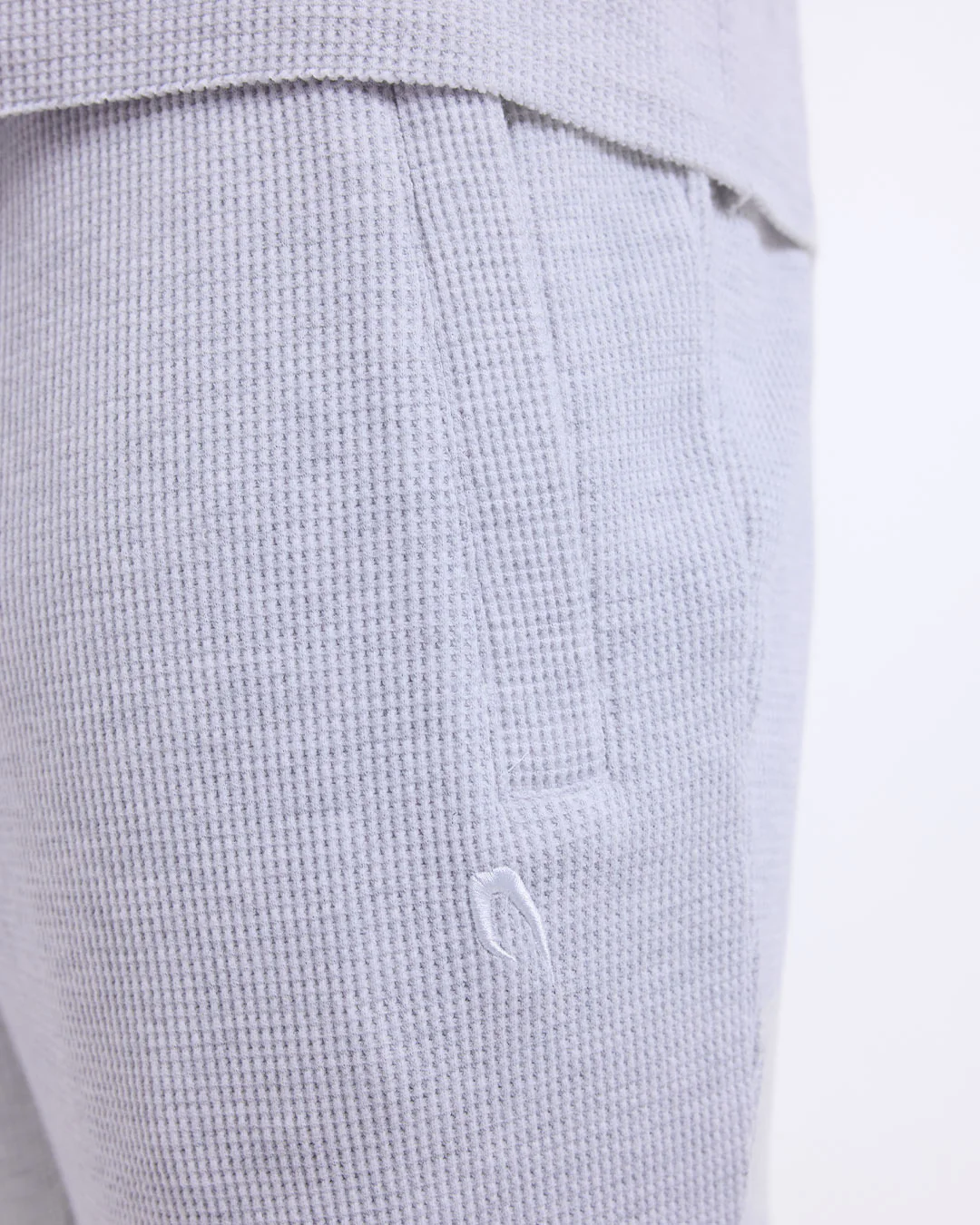 Tunero Waffle Straight Leg Bottoms - Grey - Image 8