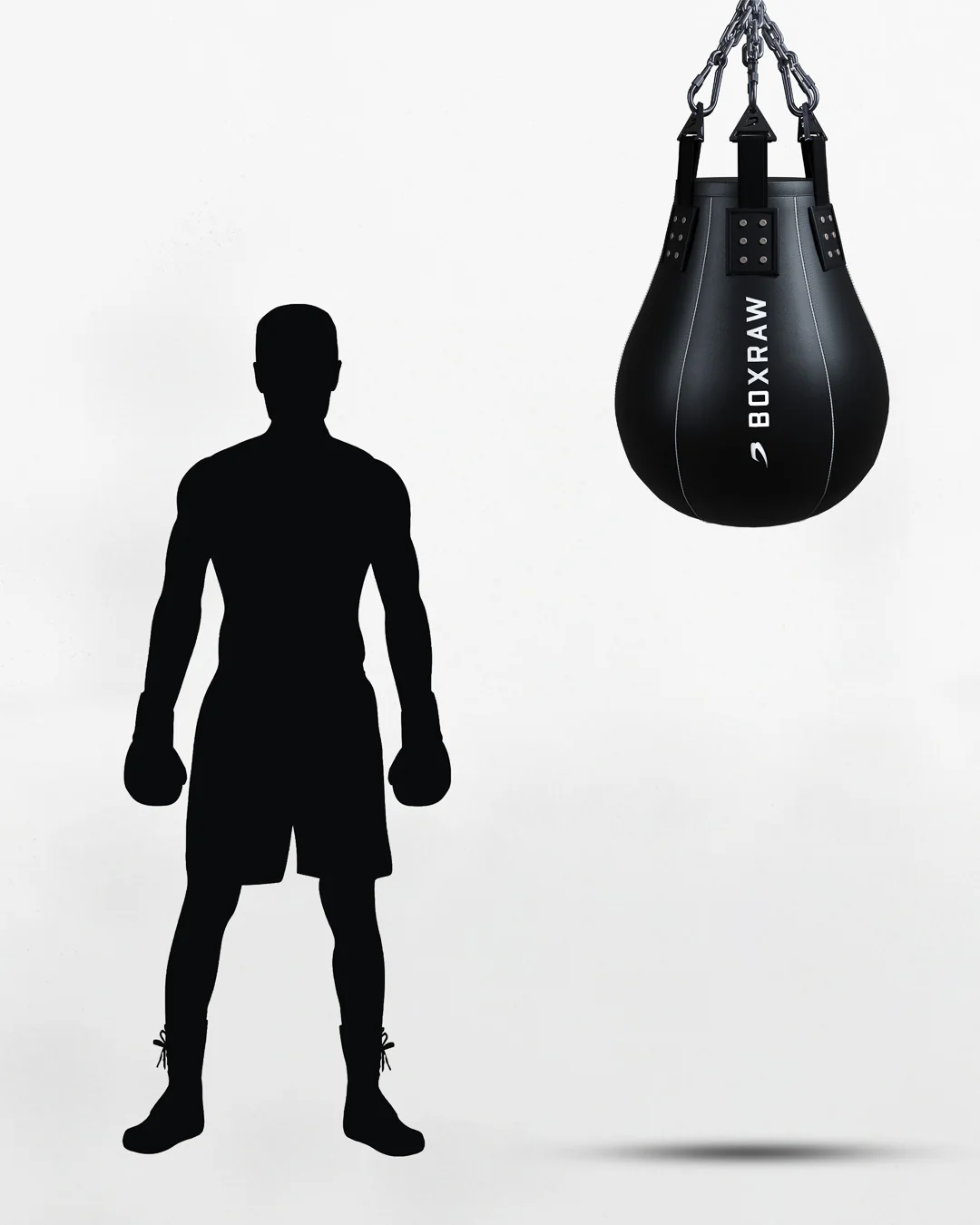 BOXRAW Uppercut Bag - Black/45kg - Image 5
