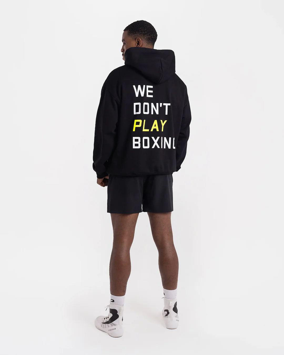 We Don't Play Boxing Oversized Hoodie - Black/Yellow - Image 10
