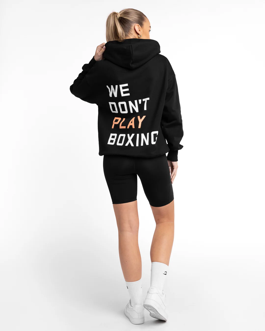 We Don't Play Boxing Oversized Hoodie - Black - Image 4
