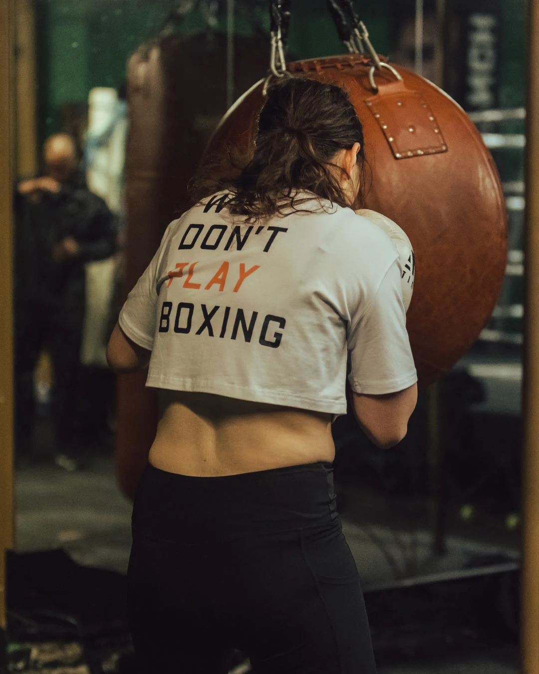 We Don't Play Boxing Crop T-Shirt - Black - Image 3