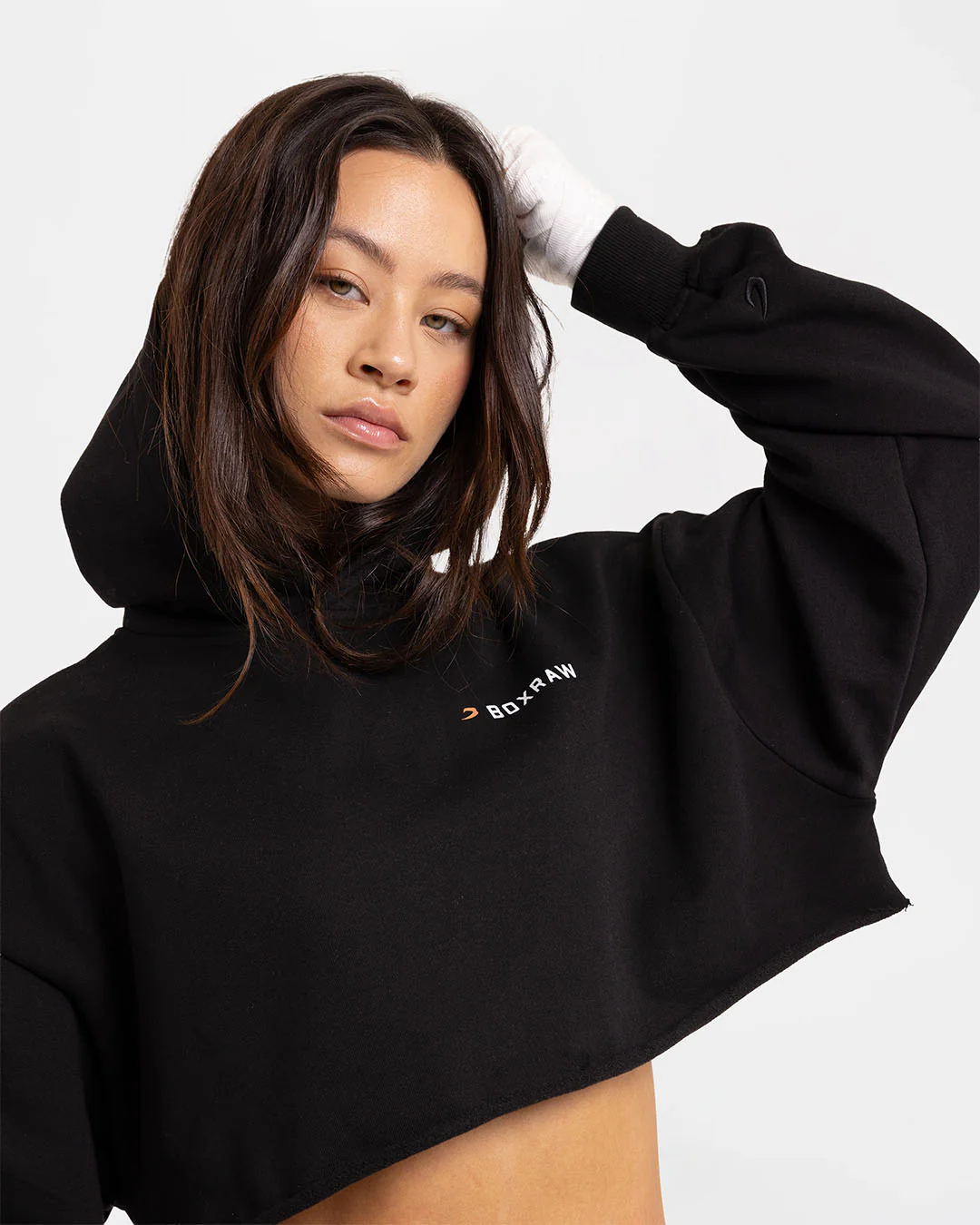 We Don't Play Boxing Cropped Hoodie - Black - Image 8