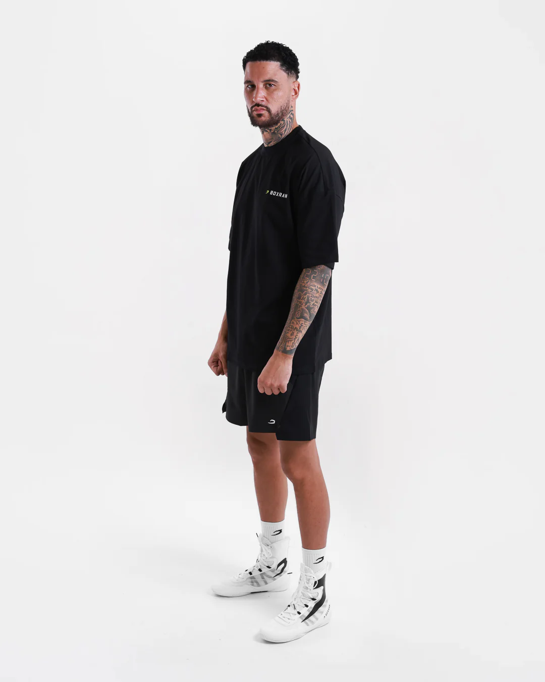 We Don't Play Boxing Oversized T-Shirt - Black/Yellow - Image 2