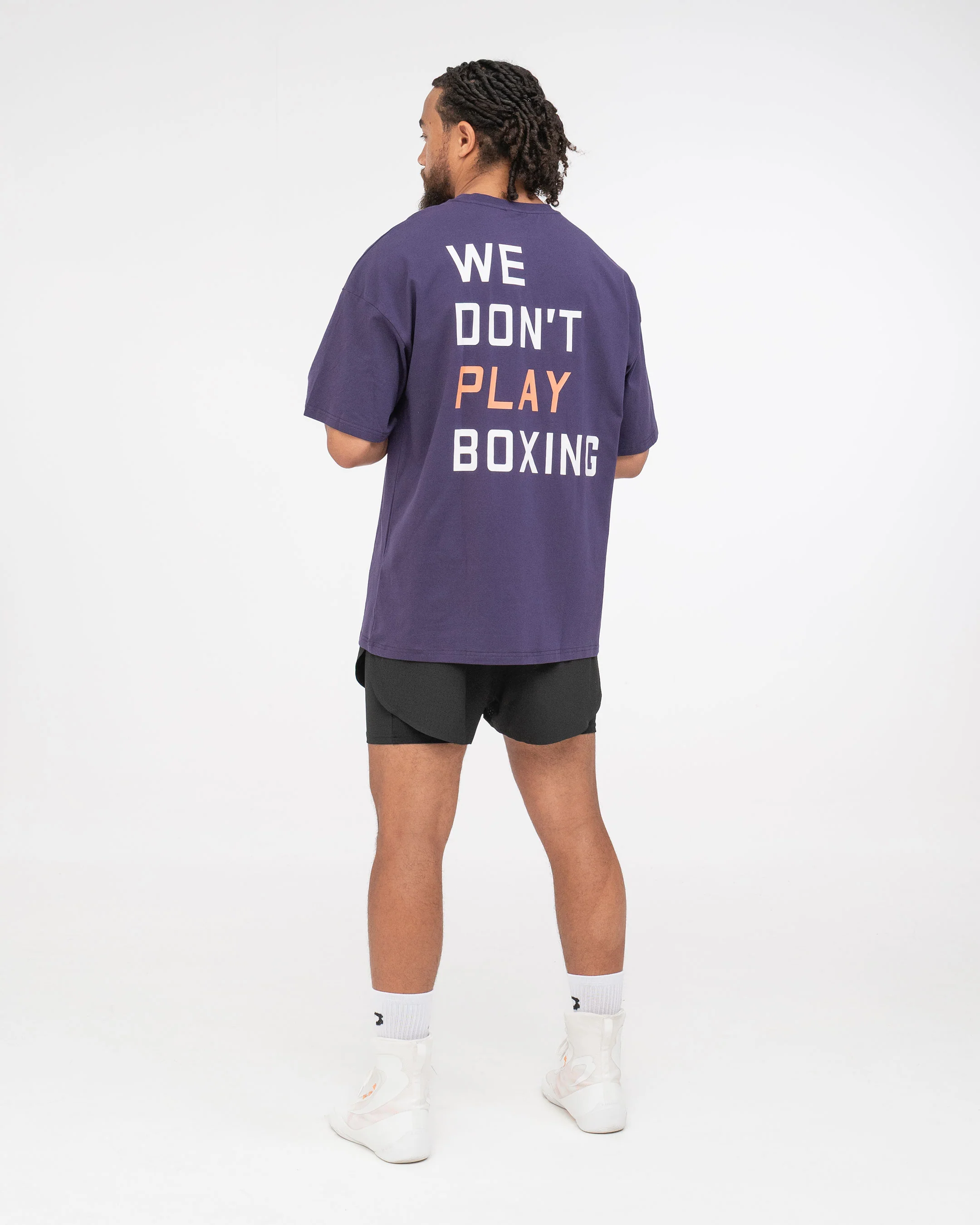 We Don't Play Boxing Oversized T-Shirt - Purple - Image 2