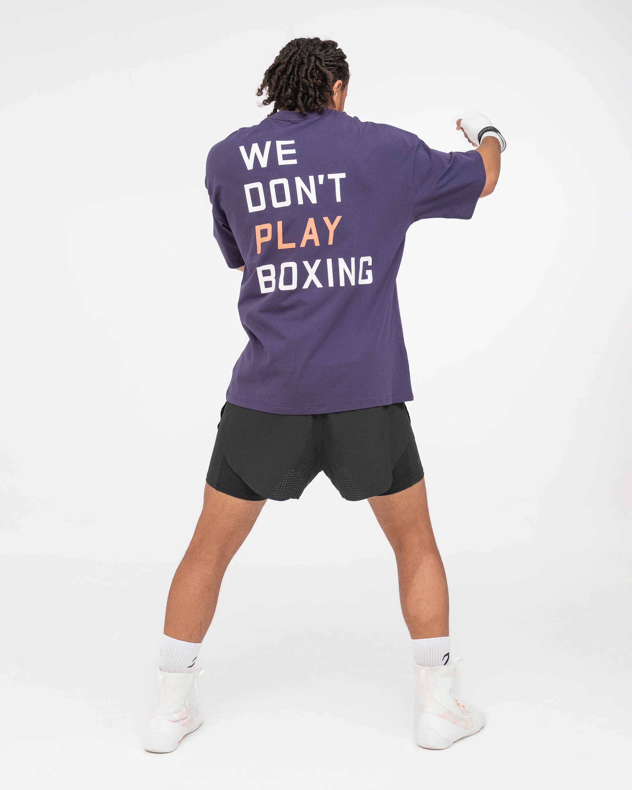 We Don't Play Boxing Oversized T-Shirt - Purple - Image 6