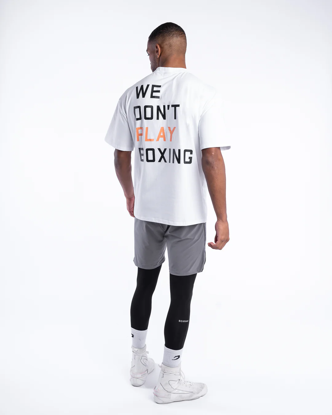 We Don't Play Boxing Oversized T-Shirt - White - Image 3