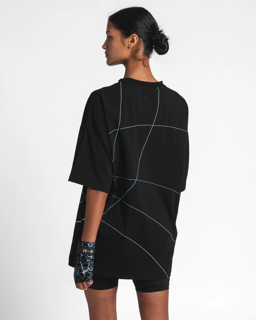 Disciplined Thought/Action Oversized T-Shirt - Black - Image 5