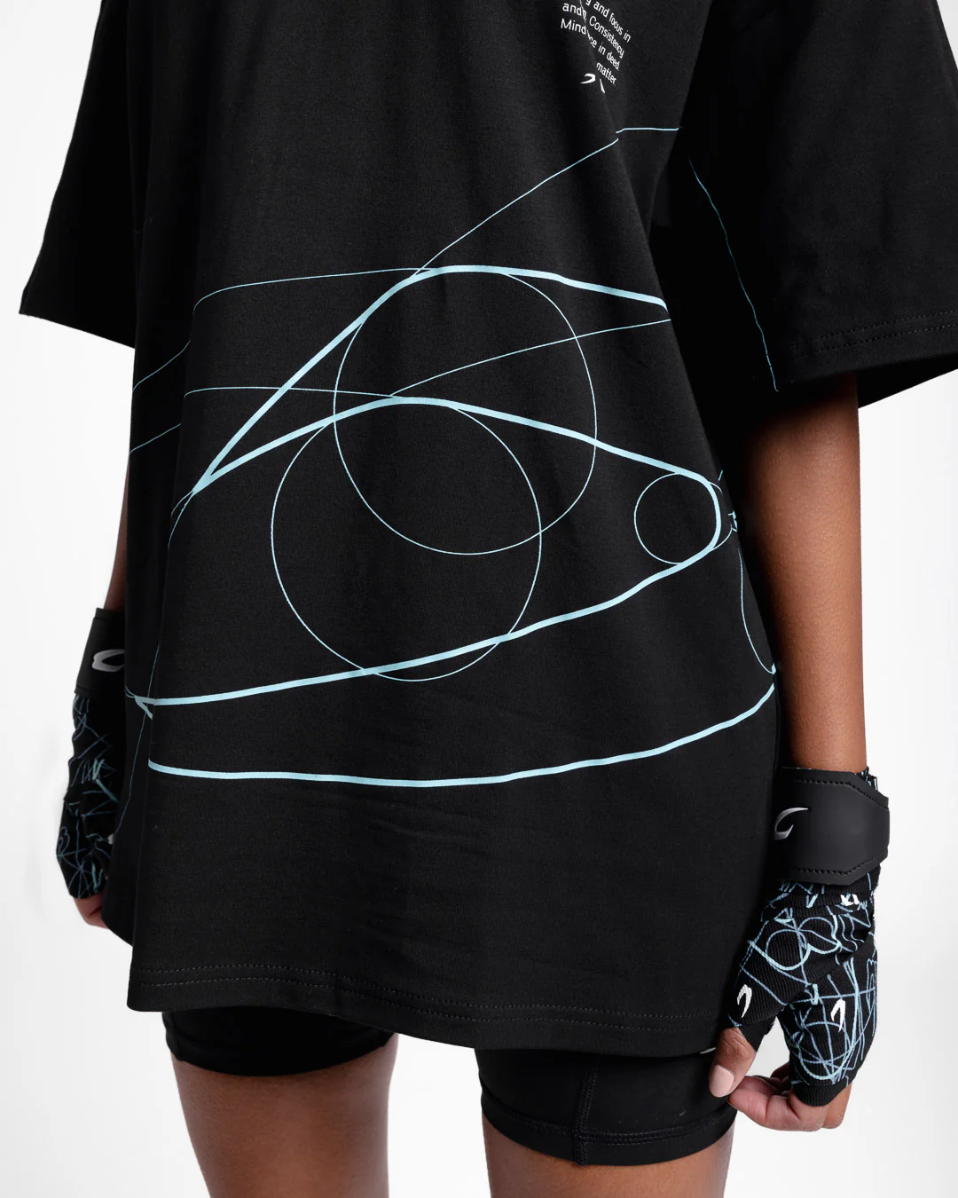 Disciplined Thought/Action Oversized T-Shirt - Black - Image 6