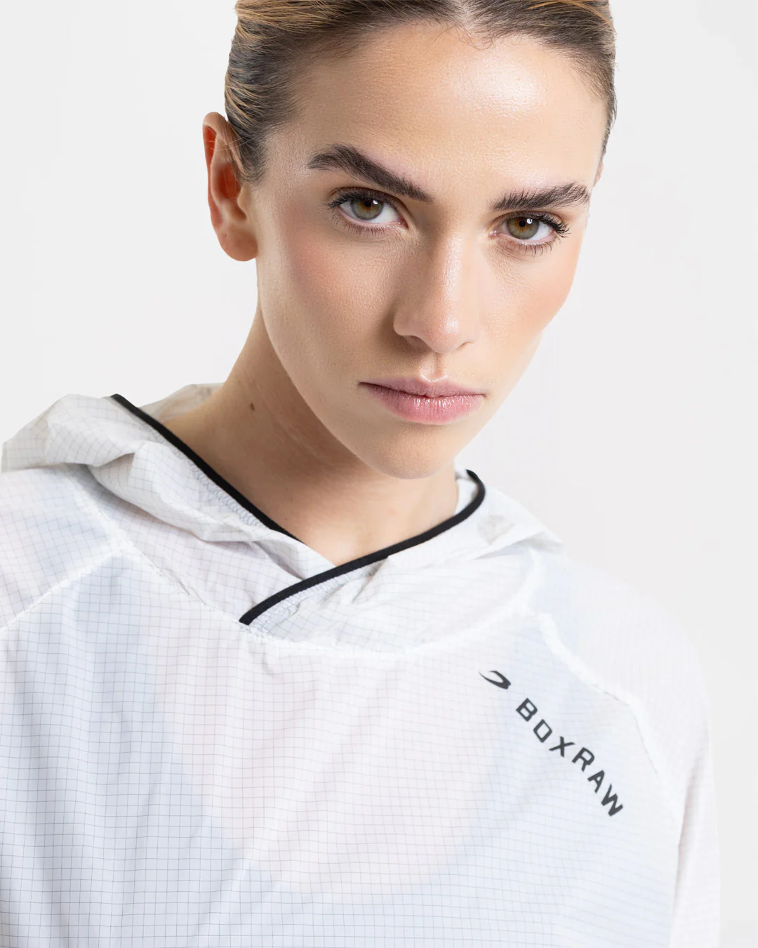 Genaro Oversized Windbreaker Hoodie - White - Image 7