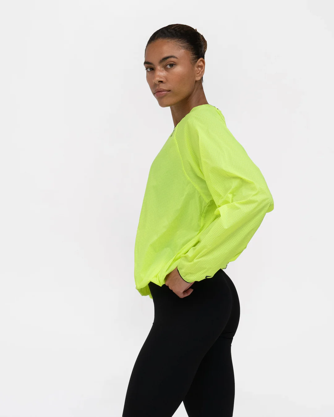 Genaro Oversized Windbreaker Crew - Neon Yellow - Image 5