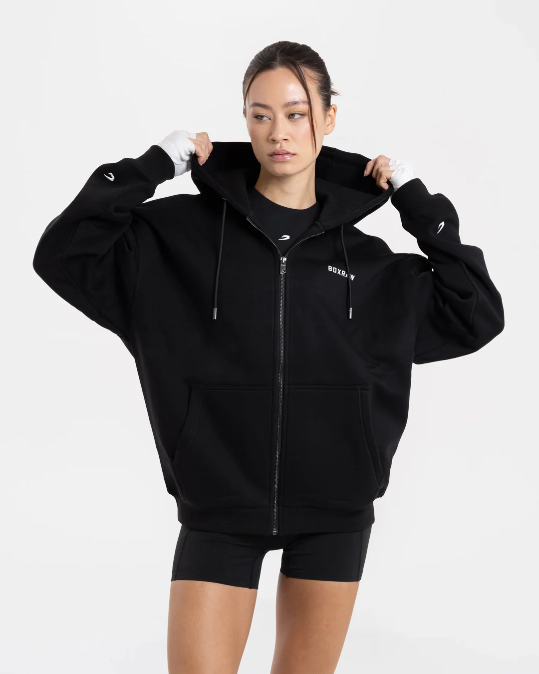 Johnson Zip Up Hoodie - Black - Image 3