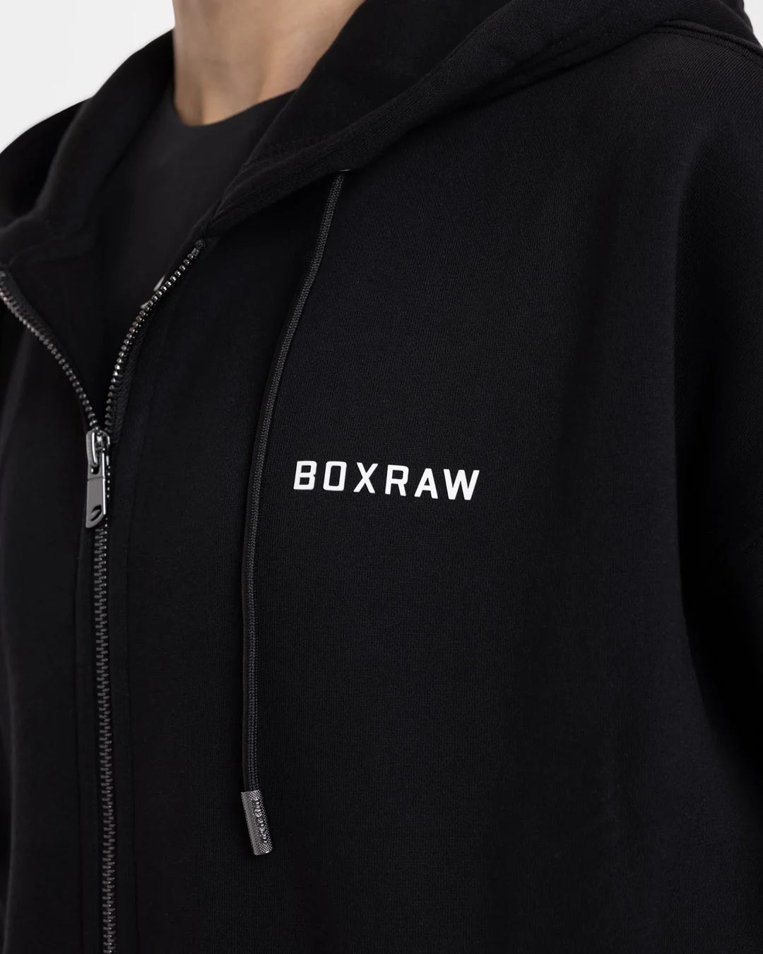 Johnson Zip Up Hoodie - Black - Image 8