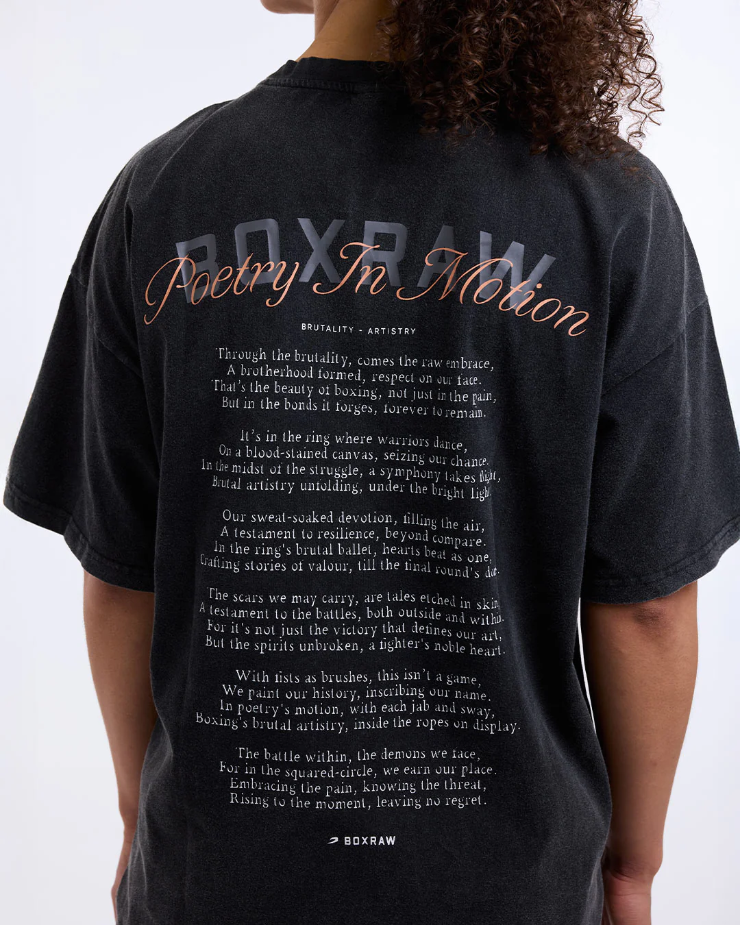 Poetry In Motion Oversized T-Shirt - Washed Black - Image 7