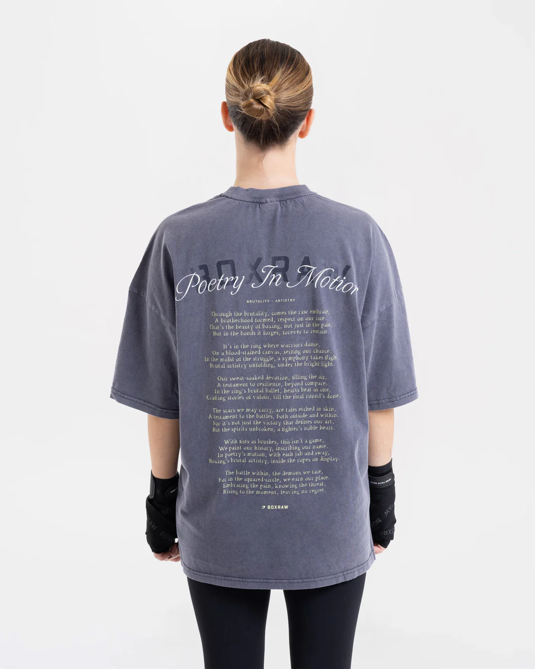 Poetry In Motion Oversized T-Shirt - Washed Navy