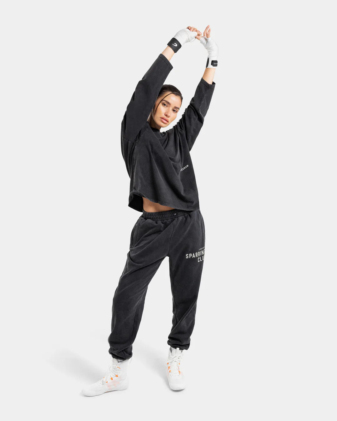 Sparring Club Long Sleeve T-Shirt - Washed Black - Image 10