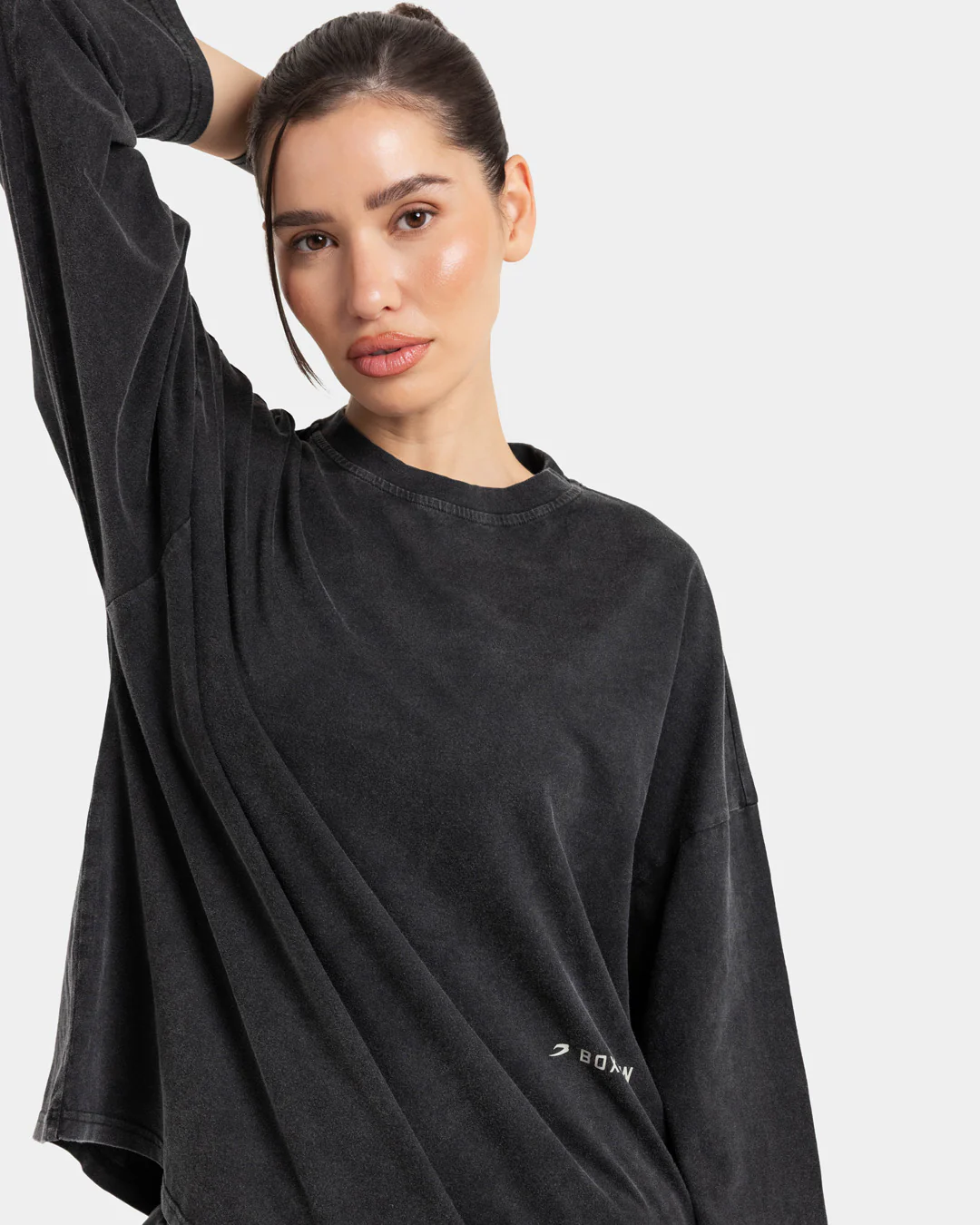 Sparring Club Long Sleeve T-Shirt - Washed Black - Image 6