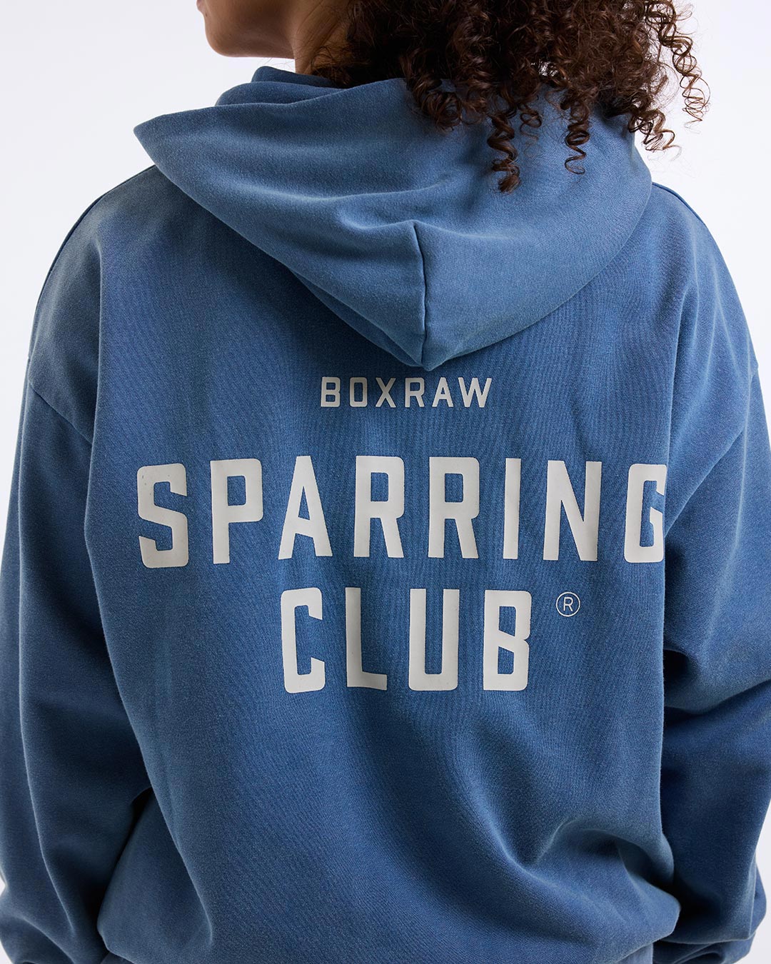 Sparring Club Oversized Hoodie - Washed Baby Blue - Image 10