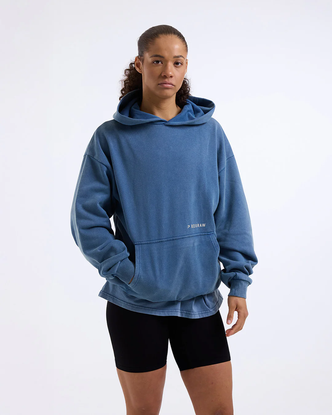 Sparring Club Oversized Hoodie - Washed Baby Blue - Image 4