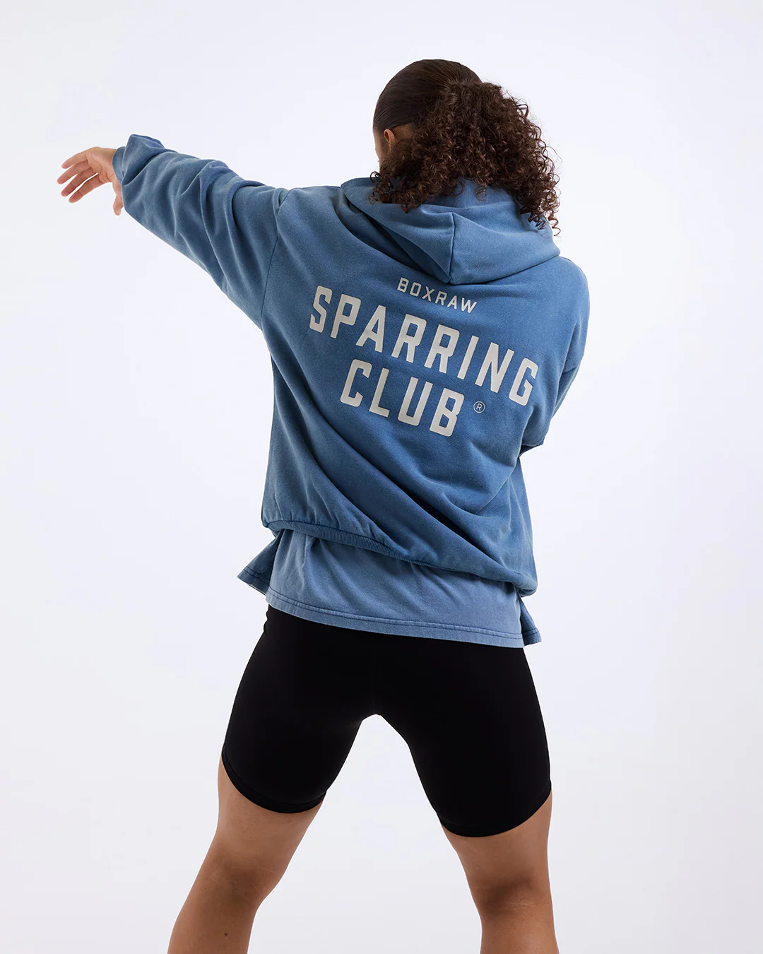 Sparring Club Oversized Hoodie - Washed Baby Blue - Image 7