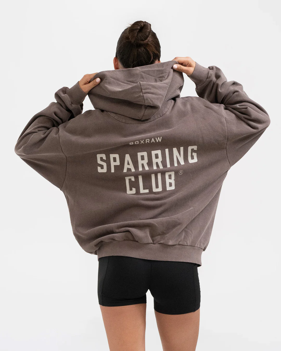 Sparring Club Oversized Hoodie - Washed Brown - Image 6