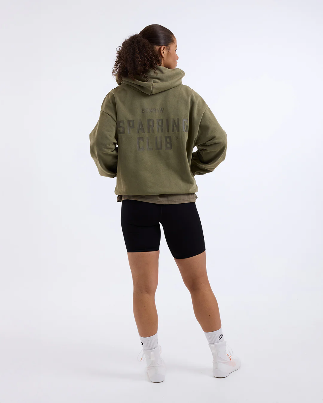 Sparring Club Oversized Hoodie - Washed Olive - Image 12