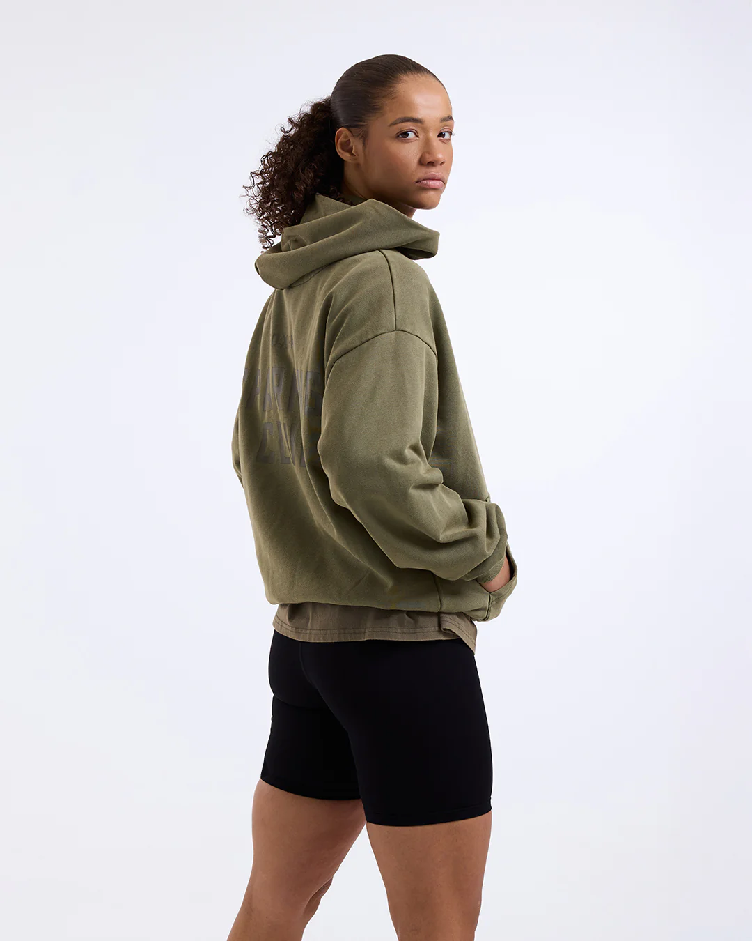 Sparring Club Oversized Hoodie - Washed Olive - Image 5