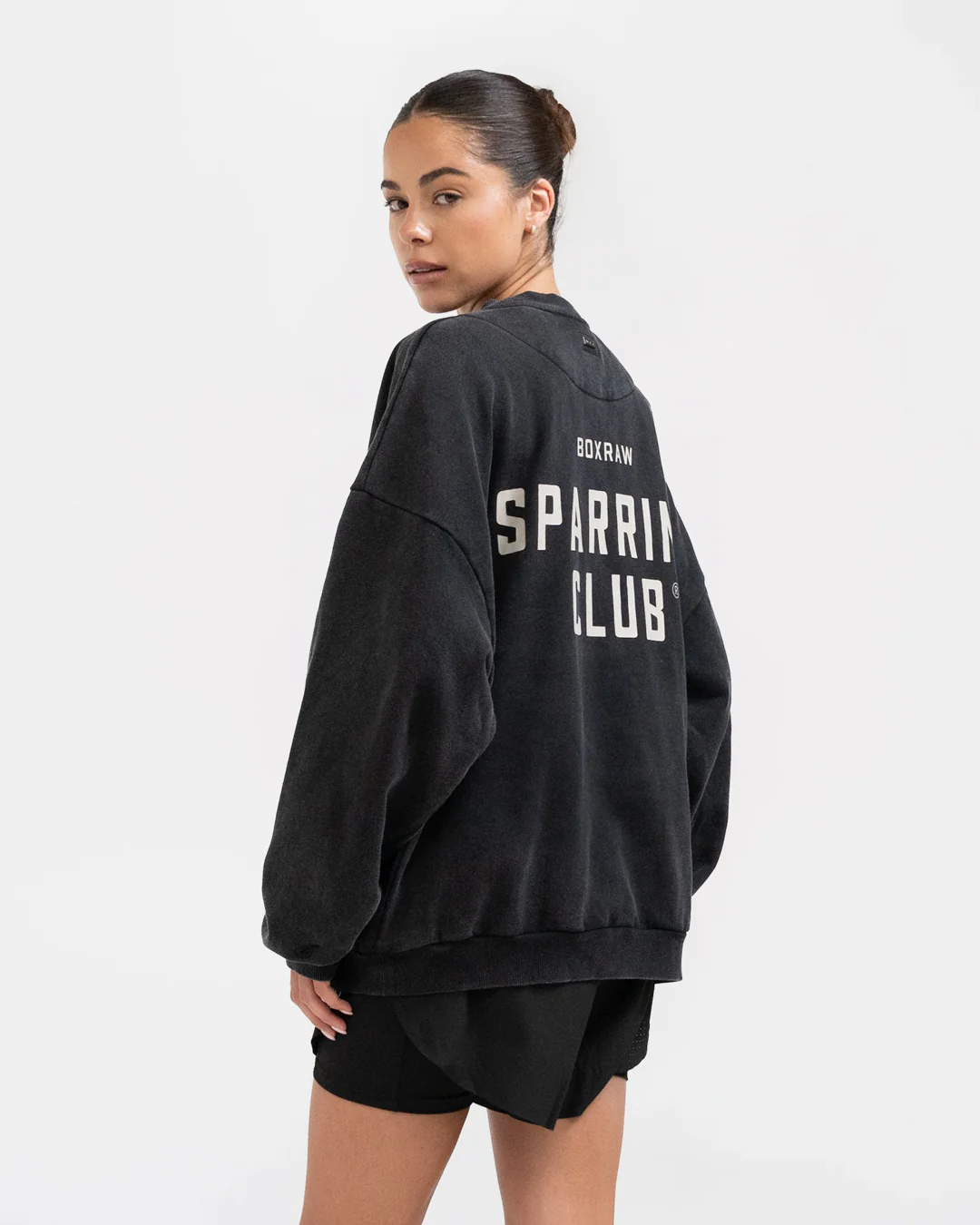Sparring Club Oversized Sweatshirt - Washed Black - Image 6