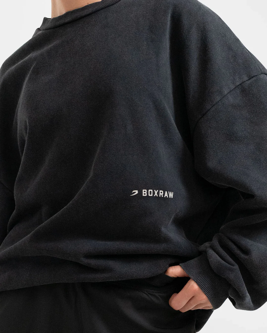 Sparring Club Oversized Sweatshirt - Washed Black - Image 7