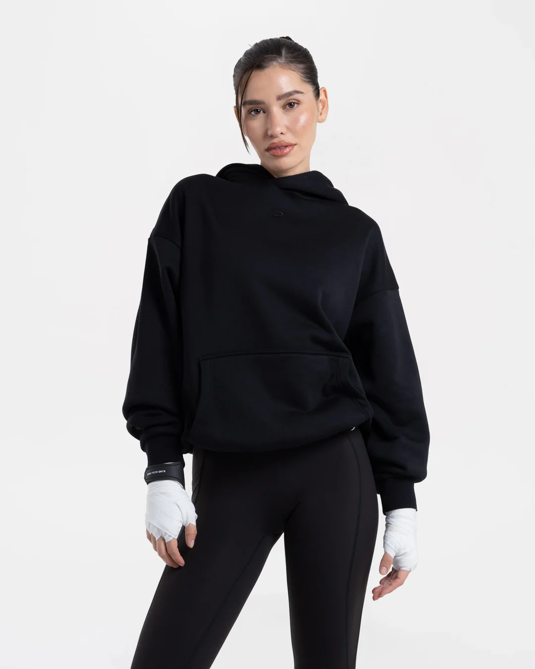 Strike Oversized Hoodie - Black