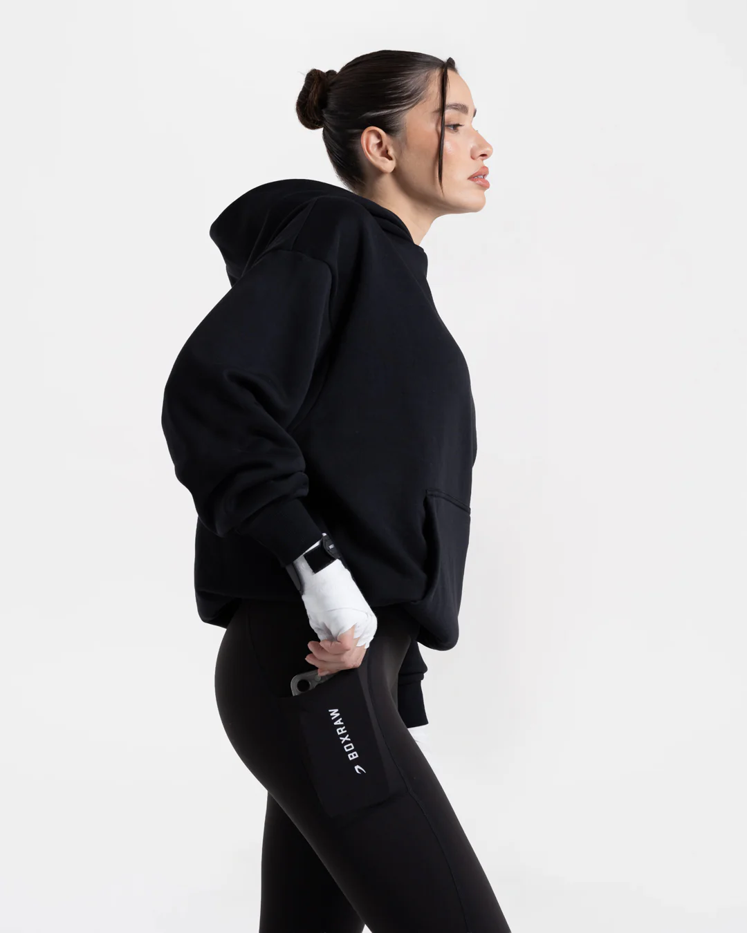 Strike Oversized Hoodie - Black - Image 5