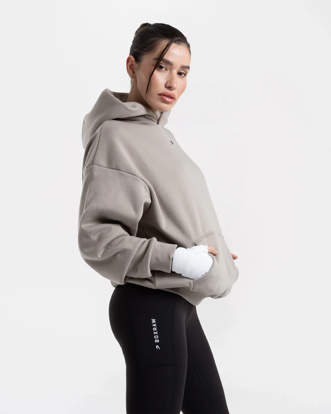 Strike Oversized Hoodie - Stone - Image 4