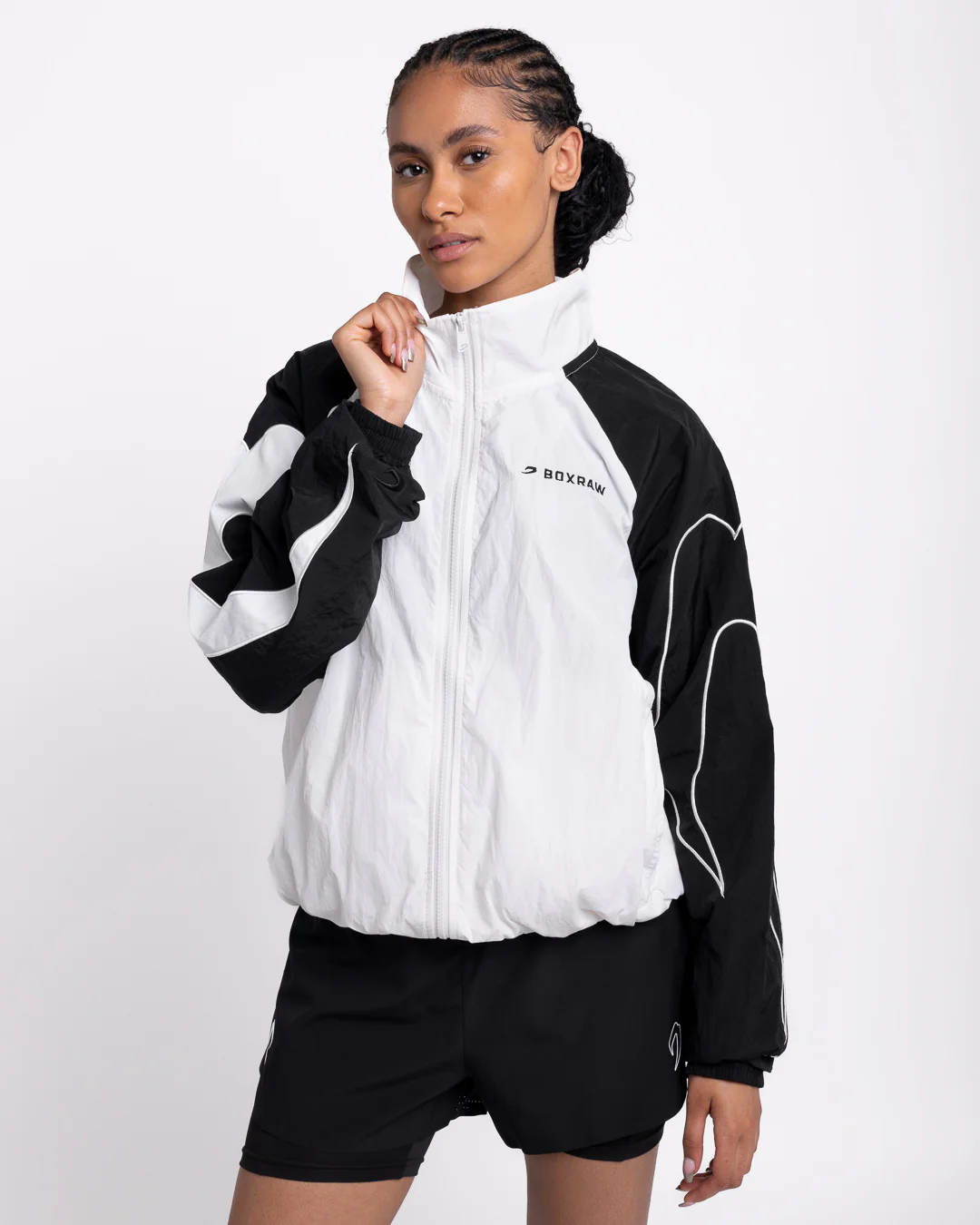 Tunero Track Jacket - White/Black - Image 5
