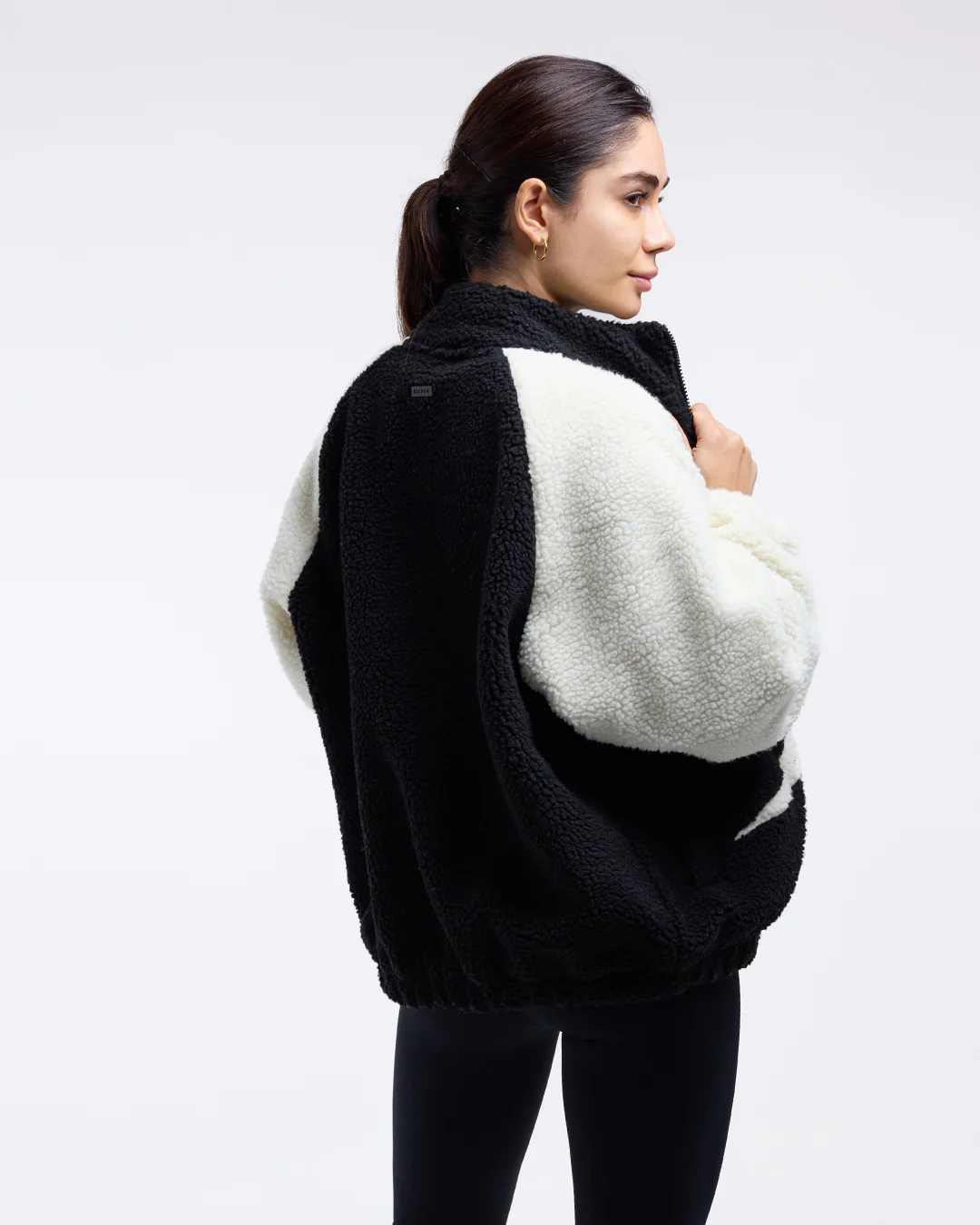 Walker Sherpa Jacket - Black/Cream - Image 5