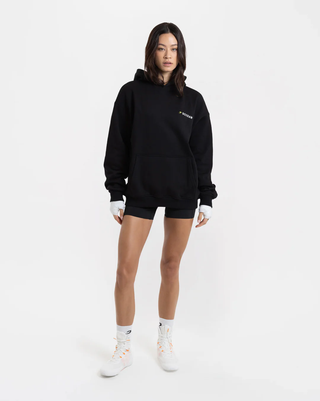 We Don't Play Boxing Oversized Hoodie - Black/Yellow - Image 2