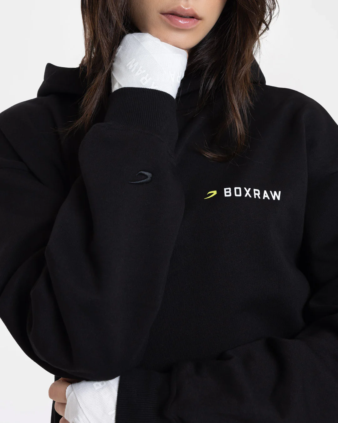 We Don't Play Boxing Oversized Hoodie - Black/Yellow - Image 5